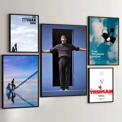 1PC The Truman Show Poster Movie Sticky Posters Retro Kraft Paper Sticker DIY Room Bar Cafe Aestheti