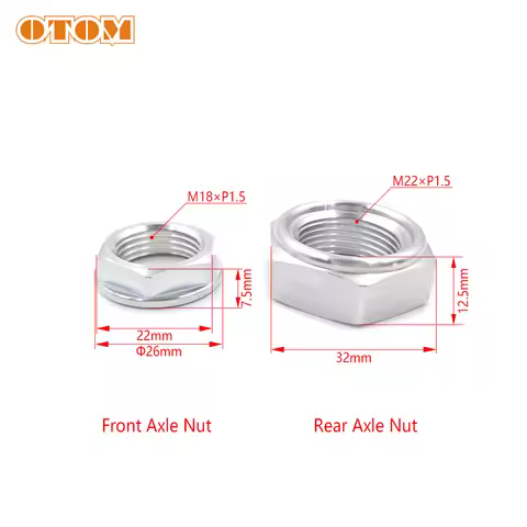 OTOM Motorcycle M18 Front & M22 Rear Wheel Axle Nut Screw Bolts Aluminum For YAMAHA YZF WRF KAWASAKI