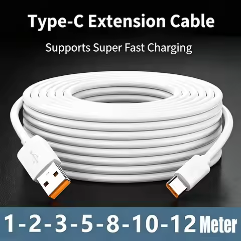 USB Type C 66W Fast Charge Cable 3M 5M 8M 10M 12M Extra Long USB C Port Universal Data Cable for Hua