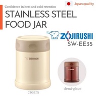 【Direct from JAPAN】ZOJIRUSHI Stainless Steel Food Jar 350ml SW-EE35 CREAM/DEMI-GLACE