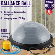 HTD Sport Bosu Ball Balance Step Trainer Bola Yoga Gym Alat Olahraga 6006 Grey
