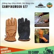 Campingmoon Q27 safe insulated cowhide protective gloves, lined with fleece