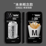 Rubik's Cube Liquid Straight Edge Suitable For Apple 14promax Phone Case 12mini Soft Iphone13/xr All