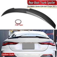 For BMW G26 Gran Coupe 430i 440i I4 2021-24 Carbon Look Rear Trunk Spoiler Wing