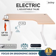Desiny Height Adjustable Desk L Shape Standing Desk Voice Control Study Table Standing Alarm Home Of