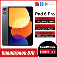 Global Version Original Pad 6 Pro Android 12.0 Tablet 11.6 Inch Snapdragon 870 Tablet PC Dual SIM Card 5G Wifi GPS 2023 New