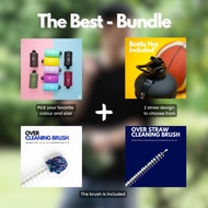 The Best Bundle- OVER Oversized 1.5L & 2.2L Water Bottle Big  Water Bottle BPA Free Big Leakproof In