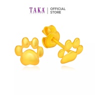 TAKA Jewellery Paw 916 Gold Earrings