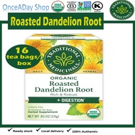 Traditional Medicinals Organic Roasted Dandelion Root Tea, Caffeine Free, 16 Wrapped Herbal Tea Bags