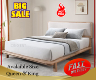 Solid Wood Bedframe Modern Design King Queen Katil Kayu Solid
