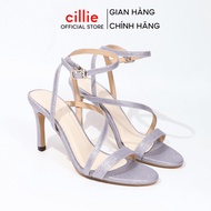 Cillie Women's High Heel Party Sandals Solid Pointed Heel Round Toe SD03
