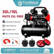 3.5Hp Oil Free Air Compressor10L/30L/50L - Professional Heavy Duty Air Pump Combo Set Power Tool