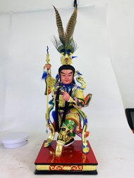 YMS Camphor Wood Standing Statue (Gold-Leaf Finish) – Zhong Tan Yuan Shuai (Marshal of the Central A