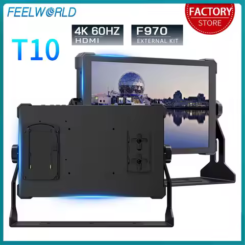 FEELWORLD T10 10.1 Inch Aluminium Camera Field DSLR Monitor Touchscreen Waveform HDR 3D LUT Out F970