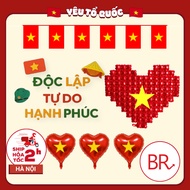 [September 2](FREE PUMP)Set of red heart balloons with yellow stars 1M – Decorative accessories Apri
