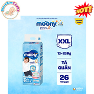 Bỉm tã quần MOONY CHÍNH HÃNG NATURAL/BLUE Xanh M/L/XL/XXL