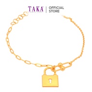 TAKA Jewellery 916 Gold Bracelet Lock