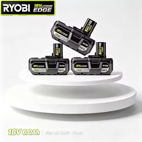 Original RYOBI 18V 6.0Ah Battery ONE+ High Performance 30% More Power for All RYOBI 18V ONE+ Cordles