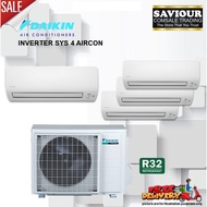 DAIKIN System 4 Ismile R32 9000BTU X3 + 18000BTU - 5 Ticks