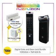 Yale YDR50GA Gate + YMF40A RL Door Digital Lock Bundle (FREE Yale Access Module + Connect Bridge/DDV1/TOP UP FOR DDV3)