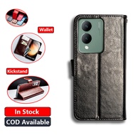Classic Leather For Vivo Y17s 4G Y36i 2023 G2 Y28 5G V2310 V2318A Wallet Vintage Folio Case Flip Not