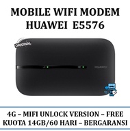 Mobile Wifi Modem HUAWEI E5576 4G - Free Kuota Telkomsel 14GB