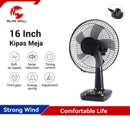 Kipas Meja 16 Inch Table Fan 5 Blades kipas Angin Kipas Mini Kipas Angin kuat/ Kipas Duduk desk fan