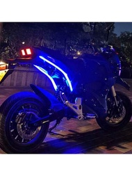 2 件裝藍色 45 厘米摩托車 Led 燈、裝飾轉向燈、日間行車燈、尾燈