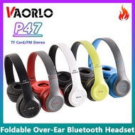 VAORLO P47 Wireless Headphone Foldable Stereo Bluetooth Earphone Noise Cancelling Headset Audio Hand