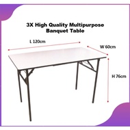 FURNITURE LIFE HomeLeaf 3X Quality Foldable Banquet Table Catering Tuition Classroom Meja Lipat Berniaga