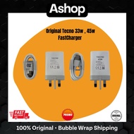 NEW ORIGINAL TECNO 33w & 45w super fast charger readystock
