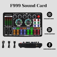 F998/F999 Sound Card with BM800 Microphone For Radio Boardcasting Singing Recording Live 麦克风 声卡