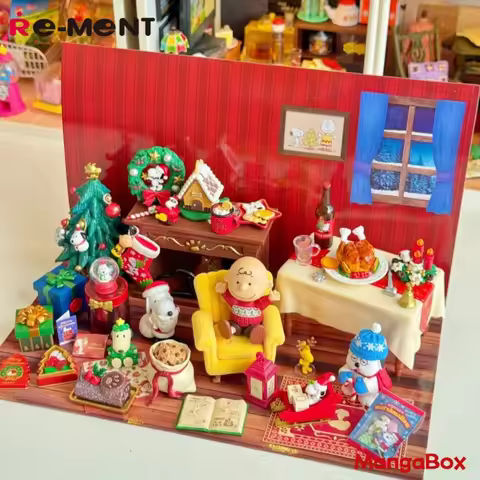 RE-MENT Blind Box Snoopy Christmas Eve Mini miniature Gift Christmas Tree Collection ornament