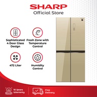 PROMO Refrigerator 4 Door Side by Side QUEEN COMPACT SERIES SJ-IF51PG-CG