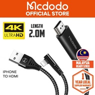 Mcdodo Compatible For iPhone To 4K HDMI Cable 2m CA640
