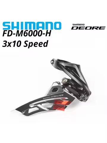 Shimano Deore M6000 3x10 Speed Front Derailleur FD-M6000-H SIDE SWING Installation Of Clamp Ring Bra