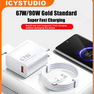 67W for Xiaomi Redmi POCO 1M 6A USB Data Cable Android charger 67W Turbo Fast Charger Type-C