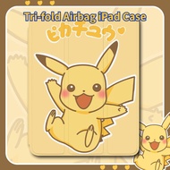 New High Quality Cute Pikachu Pattern Tri-fold iPad Tablet Case for iPad Air 5 10.9 case 2021/20/19 gen9/8/7 10.2 pro 11 12.9 2022 with pencil holder
