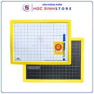 Bảng Bộ 2 Mặt B-06 WinQ Khổ A4 (4 Ô Ly) Kèm Đồ Lau Bảng Và Bút Lông (Giao màu ngẫu nhiên)