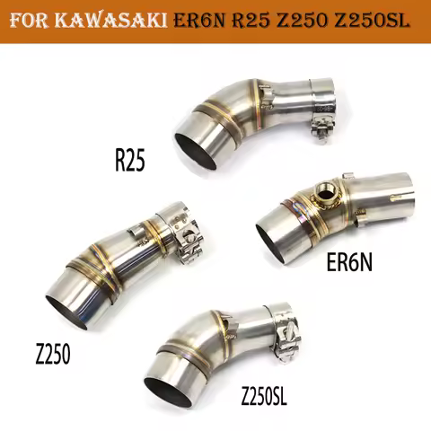 ER6N R25 Z250 Z250SL Motorcycle Motocross Middle Exhaust Pipe Connect Adapter For Kawasaki ER6N Z250