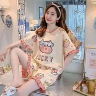 Women Pajamas Women Spring Autumn Women's Pajamas Short-Sleeved Pajamas Women's Homewear Pajamas Wom