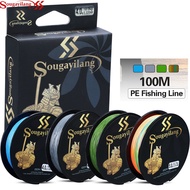 Sougayilang PE 4X Braided Fishing Line Rope Braided Lines For Saltwater Fishing Tackle (100M/12LB-40