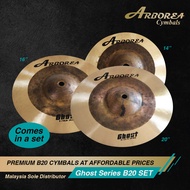 Arborea Ghost Series B20 Cymbal set 14" 16" 20" | Comes in a set