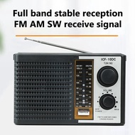 AM/FM/TV/SW Weather Radio Portable Stereo Digital Tuner Full Band Radio Support B 3.5mm Jack TF  Wor