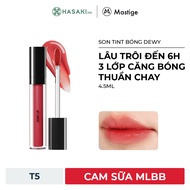 Son Tint Bóng Mastige Dewy Lâu Trôi Màu T5 Cam Sữa 4.5ml