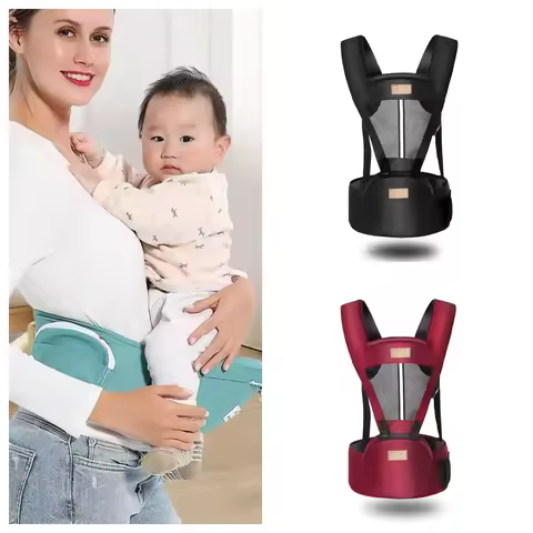 Newborn Baby Carrier Kangaroo Toddler Sling Wrap Portable Infant Hipseat Soft Breathable Adjustable 