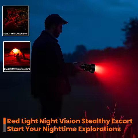 SKYRAY SP20 1500lumen LED flashlight high power 18350 Red light Flash Lantern Rechargeable Tactical 