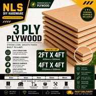 Plywood (2ft x 4ft) (4ft x 4ft) 3/6/9/12/18mm cutting available | papan | DIY BOARD SHEET | timber p