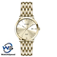 Citizen DZ0002-50P Standard Analog Quartz Gold Dial Stainless Steel Men's Watch