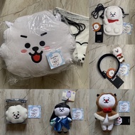 BT21 LINE FRIENDS OFFICIAL MERCH CUSHION RJ PLUSH CROSS BAG HEADBAND ORIGINAL TATA FUR BABY BAG CHAR